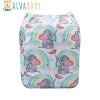 ALVABABY Baby Cloth Nappy Snaps Adjustable Eco-friendly Baby Cloth Diaper with 1pc Diaper Insert Cloth Diapers