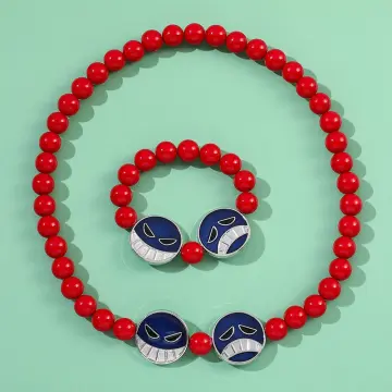 ONE PIECE Portgas·D· Ace Anime Peripherals Beads Bracelet for Men Women  Jewelry Necklace Bracelet Best Friend Cosplay Gift - AliExpress