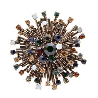 【CW】 CINDY XIANG 2 Colors Choose Rhinestone Brooches Coat Jewelry Pins
