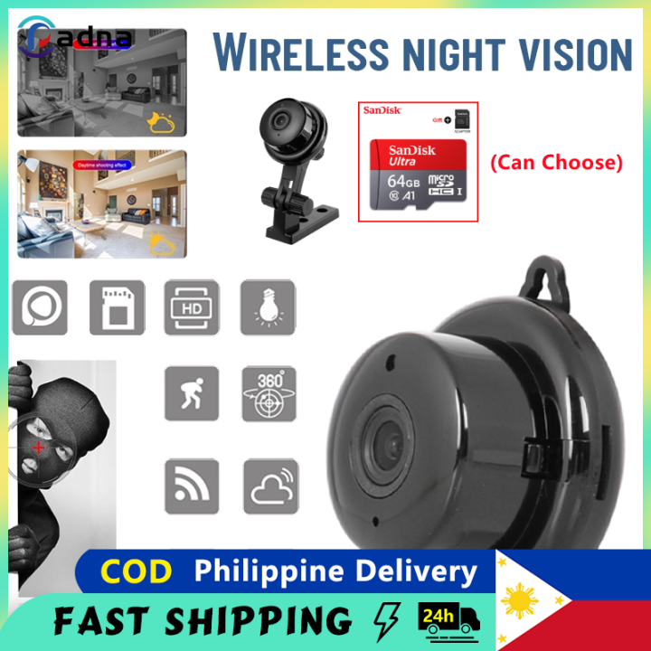 Padna【Philippine Delivery】wifi Mini Camera Cctv Camera Connect To