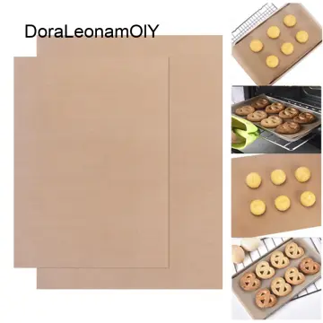2 Pieces Reusable Baking Mat 40x60CM Reusable Baking Parchment Sheets,  Nonstick Teflon Baking Sheet for Baking Pan, Cookie Baking Mat, Waterproof  and Washable Baking Tray Oven Tray BBQ Grill Mat