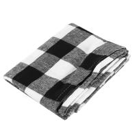 14 X 108 Inch Buffalo Check Table Runner Cotton-Polyester Blend Handmade Black and White Plaid for Family Dinner, Outdoor or Indoor Parties, Thanksgiving, Christmas &amp; Gathering