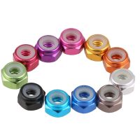 10 Pcs Aluminium Nut M2 M3 M4 M5 M6 Aluminium Paduan Nilon Masukkan Lock Nut Self-Locking Nut Hex nilon Menyisipkan Nut