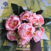 卐♂☽ 1 Bouquet 28cm European Pretty Wedding Mini Peony Artificial Silk Flower bouquet Flores Bride Home Decoration