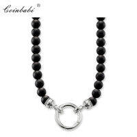 Necklace Black Obsidian Trendy Gift For Women &amp; Men, Europe Style Soul Jewelry 925 Sterling Silver Fashion Jewelry Wholesale