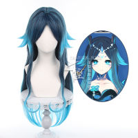 Genshin Impact Hydro Yaksha คอสเพลย์วิกผม Bonanus วิกผม Blue Gradient วิกผมคอสเพลย์อะนิเมะคอสเพลย์ Wigs วิกผมสังเคราะห์ทนความร้อน