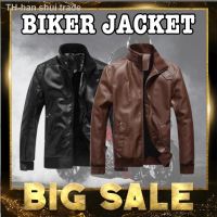 【เสื้อแจ็กเกต】 Biker เสื้อหนัง เสื้อแจ็คเก็ตหนัง เสื้อคลุมแขนยาว ใส่ขับมอเตอร์ไซค์ เดินทางไกล gift