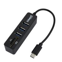 USB Hub Combo 3 Ports High Speed USB 2.0 Hub Splitter Multi USB Combo 2 In 1 SD/TF Card Reader For PC Laptop Computer