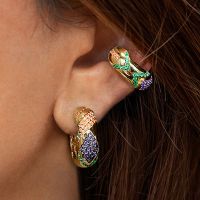 Boho Ethnic Crystal Earcuffs For Women Bohemia Rhinestone CZ Ear Cuff Climber Earrings C Style Jewelry 2020 New