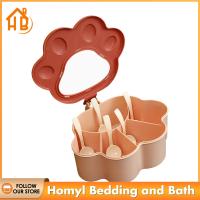 Homyl กล่องเก็บเครื่องเทศเก็บของ5ช่องปิดสำหรับบ้านห้องครัว