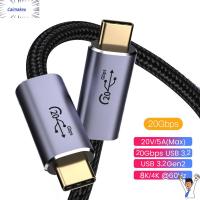 CAIMAKEU สายสัญญาณวิดีโอ100W สายข้อมูล20อะแดปเตอร์ Gbps USB สาย3.2 Type C PD ชาร์จเร็ว