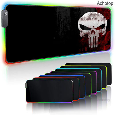 Skull RGB Gaming Mouse Pad Computer Mousepad RGB Large Mouse Pad Gamer XXL Mouse Car Mouse Pad PC Desk Play Mat with Backlit