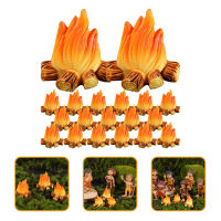 20pcs Miniature Campfire Model Fire Props Props Miniature Decoration