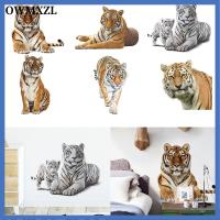 OWMXZL กาวในตัว สติกเกอร์ติดผนังรูปเสือ3D หลากสี ดีไอวาย สติ๊กเกอร์ลายเสือสดใส สร้างสรรค์และสร้างสรรค์ ห้องนั่งเล่นในห้องนั่งเล่น สติกเกอร์รูปสัตว์การ์ตูน