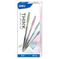 Deli Semi Gel Pen Q8C ปากกา ปากกาเจล 0.5mm หมึกน้ำเงิน