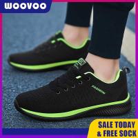 CODaith62sfe READY STOCK WOOVOO Black Couple Sneakers the Breathable Running Shoes Unisex Casual Shoes Kasut lelaki Light Men Sport Shoes Big Size kasut sukan Kasut