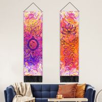 [COD] style tie-dye simple lotus creative decorative painting hanging modern living room study corridor aisle stairs