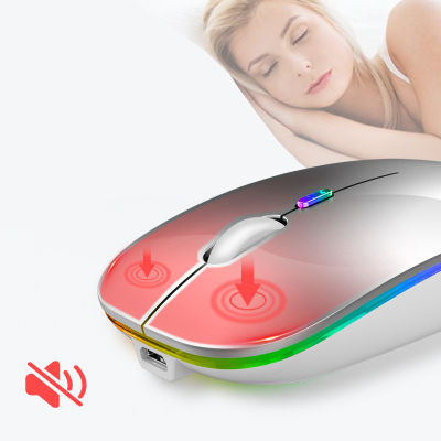 LED Gaming Mouse Wireless Tablet PC Mice Rechargeable Silent Mouse for iPad Xiaomi Tablet Mouse 2.4G Bluetooth-compatible