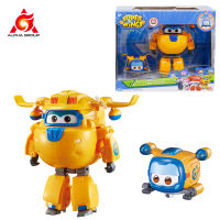 Super Wings 2-Pack Set 5 "Transforming Donnie Airplane Robot Action Figures Super Donnie With Light Kid Birthday Gift Toys