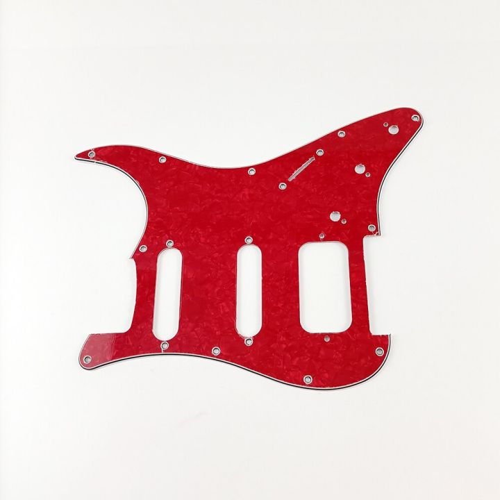 11-holes-electric-guitar-pickguard-ssh-hss-guitar-scratch-plate-amp-screws-fit-st-guitar-parts-red-pearl