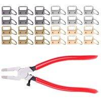 40pcs 25mm Key Fob Keychain Hardware with Pliers Tool for Wristlet Key Lanyard Making Install Supplies