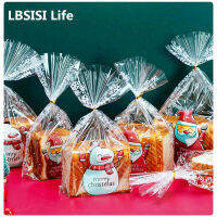 LBSISI Life 50pcsLot Christmas Transparent Bread Plastic Bags Handmade Biscuit Candy Cookies Party Gift Wedding Packaging