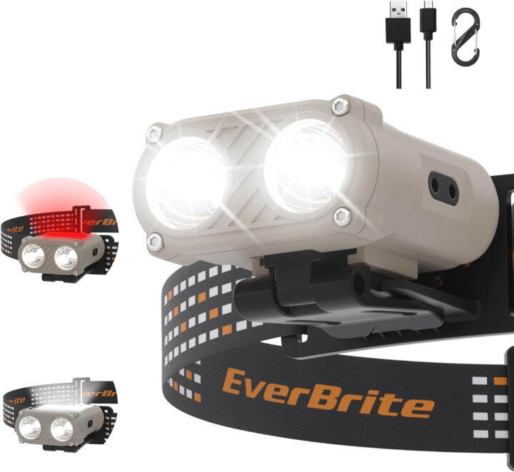 ‎EverBrite EverBrite Headlamp Rechargeable with Motion Sensor, 3 Models