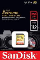 SanDisk Extreme SD Card 256GB ความเร็ว อ่าน 150MB/s เขียน 60MB/s (SDSDXV5-256G-GNCIN) เมมโมรี่ การ์ด แซนดิส การ์ดSD สำหรับกล้อง กล้องDSLR กล้องถ่ายภาพ กล้องถ่ายรูป รับประกัน Lifetime ปี โดย Synnex (สีเหลือง)