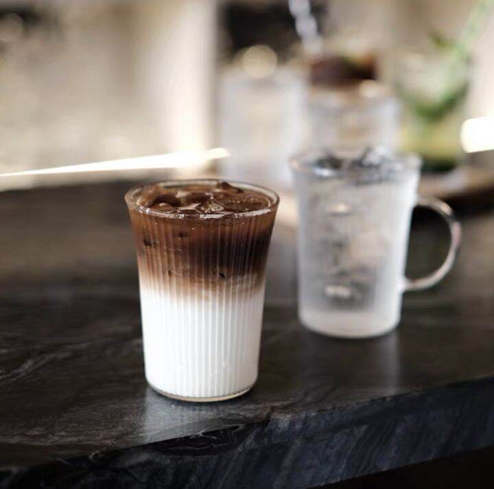 〚sol and luna.home〛Home Cafe Aesthetic Striped Glass Lazada PH