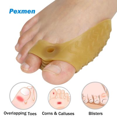 ㍿℡☒ Pexmen 2Pcs Gel Bunion Cushion Protector Bunion Pads Toe Separator Spacer Relieve Foot Pain from Friction Rubbing and Pressure
