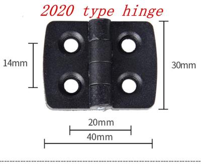 2pcs/lot 2020 3030 4040 ABS Plastic Nylon Hinge Electric Cabinet Industrial Hinges Coupling Head Gemel Accessory