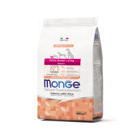 Monge Natural Superpremium Extra Small Adult Salmon&amp;Rice 800 g. อาหารสุนัขโตพันธุ์ทอย สูตรปลาแซลมอนและข้าว