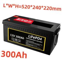 แบตเตอรี่ Lifepo4 200Ah 12V ในตัวลิเธียมเหล็กฟอสเฟตระบบ BMS สำหรับค่าย RV รถเข็นสำหรับตีกอล์ฟระบบพลังงานแสงอาทิตย์ออฟโรดพร้อมที่ชาร์จ