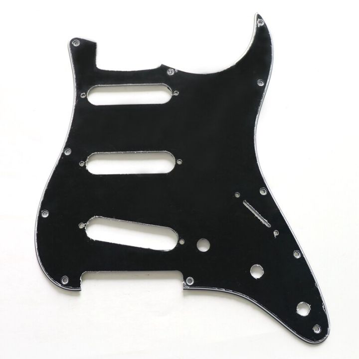 sss-ssh-hsh-hh-pickguard-กีตาร์สีดำ3ply-มาตรฐานพร้อมกล่องป้องกันกล้องวงจรปิดเต็มรูปแบบ