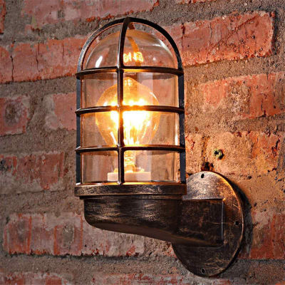 Vintage Wall Light Cage Guard Sconce Loft Lights Fixture Modern Indoor Industrial Unique Wall Lamps Iron Copper Lighting Holder