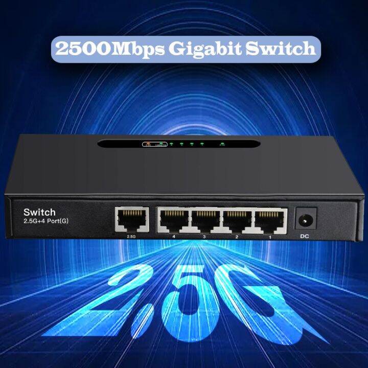 Koqit 2500Mbps 2.5G Desktop Game Gigabit Network Switch Switch