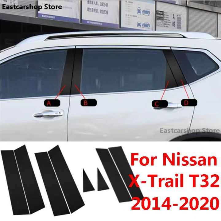 สำหรับนิสสัน-x-trail-xtrail-t32-2020-2019หน้าต่างประตูรถตกแต่งคอลัมน์กลางกลางสติกเกอร์พีซีแถบ-b-c-2014-2015-2018