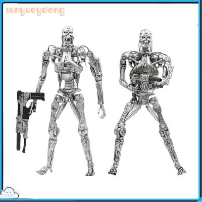 The Terminator T-800 Endoskeleton 7IN ตุ๊กตาขยับแขนขาได้ชุดหุ่นโลหะ3มิติของขวัญของเล่นแบบจำลองสะสมสำหรับแฟนๆและเด็กๆ