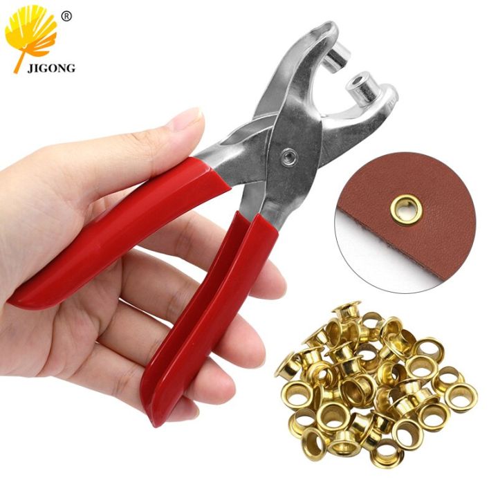 1-set-eyelet-fixing-cloth-leather-belt-shoe-hole-punch-pliers-sewing-machine-bag-tool-household-plier-retainer-rivet-snap-sewing-machine-parts-access