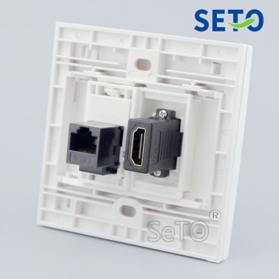 【NEW Popular89】 SeTo 86ประเภท RJ45 Cat6เครือข่าย Assorted แผง Wall PlateKeystone Faceplate