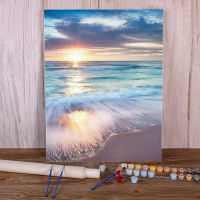 Landscape Sunset DIY Paint By Numbers Kit Acrylic Paints 40*50 Canvas Painting Home Decor Children Drawing