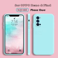 [ขายดี2023] เคสโทรศัพท์ซิลิโคนเหลวสี่เหลี่ยมหรูหราสำหรับ OPPO Reno 3 5 6 Pro 2 Z X3 Lite X2นีโอ X5 Realme GT 7 8 5G เคสป้องกันนิ่ม