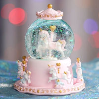 Merry-go-round music box ลูกบอลคริสตัลหิมะ boudoir สาว ของขวัญวันเกิดเด็ก high-end high-end คริสต์มาส