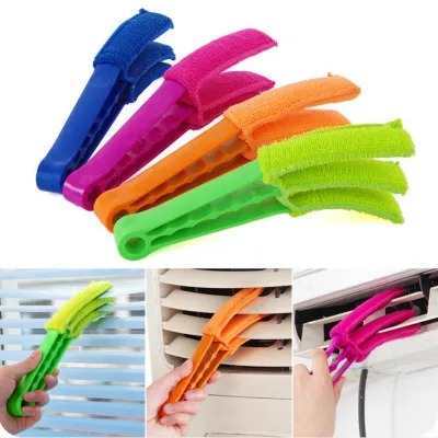 Microfiber Removable Washable Cleaning Brush Clip Household Duster Window Leaves Blinds Cleaner Brushes Tool cleaning supplies