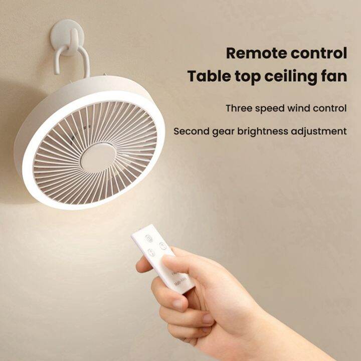 usb-rechargeable-fan-wireless-remote-control-outdoor-camping-tent-portable-ceiling-fan-desktop-dormitory-mini-wall-fan