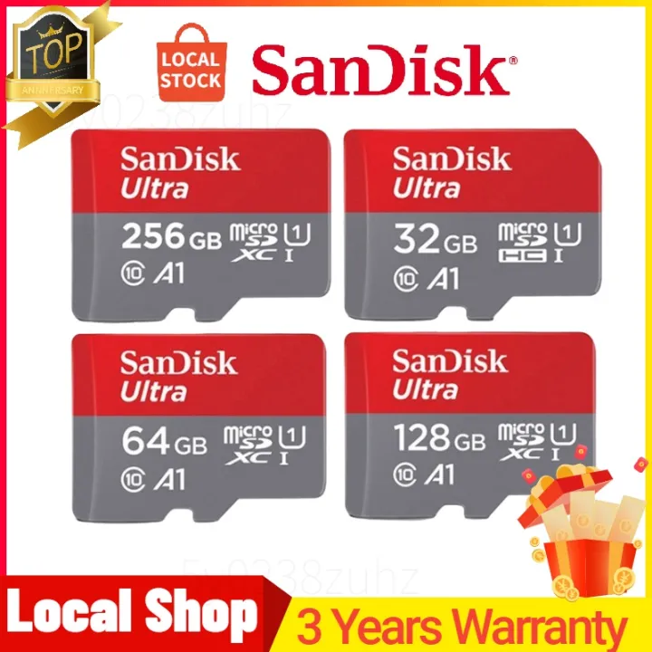 【Local】San1sk Memory Card 64GB 128GB 256GB 512GB Micro sd card Class10
