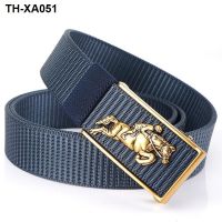 3.5CM new belt mens automatic buckle business casual nylon