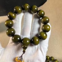 Asli Emas Nanmu Buddha Manik Gelang สำหรับ Lelaki dan Wanita Ebony Huangali Gloomy Sutera Cendana Rosary Manik Gelang