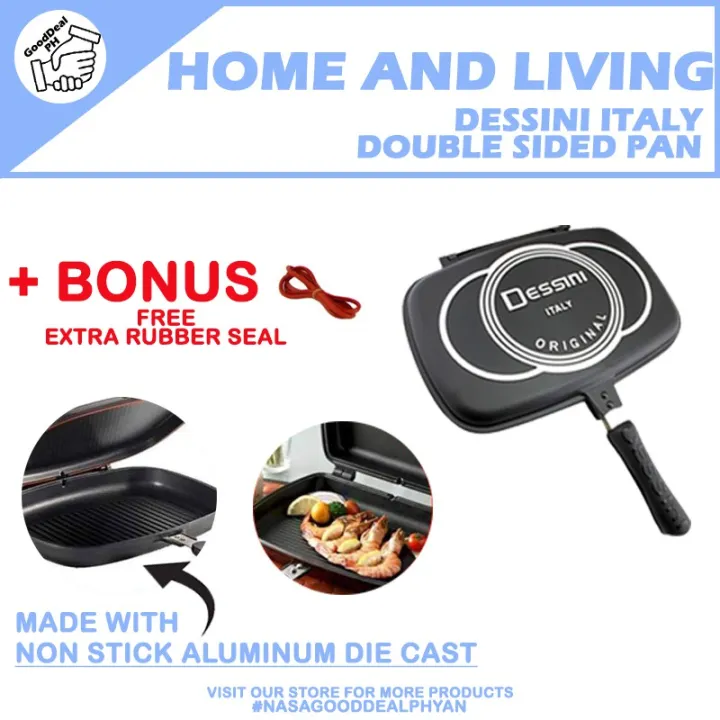 Dessini Italy Double Sided Grill Pan frying pan Nonstick Aluminum die