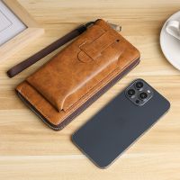 New Mens Wallet Long New Leather Wallet Multi Card Wallet Mens Business Zipper Multi Function Genuine Mobile Phone Bag